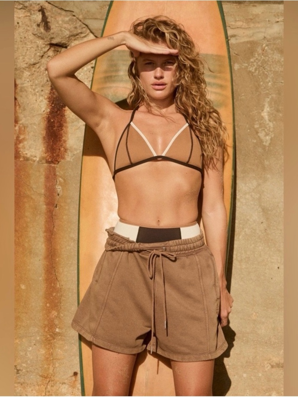 NWT Free People movement Sprint to the Finish sweatshorts in hickory- XL